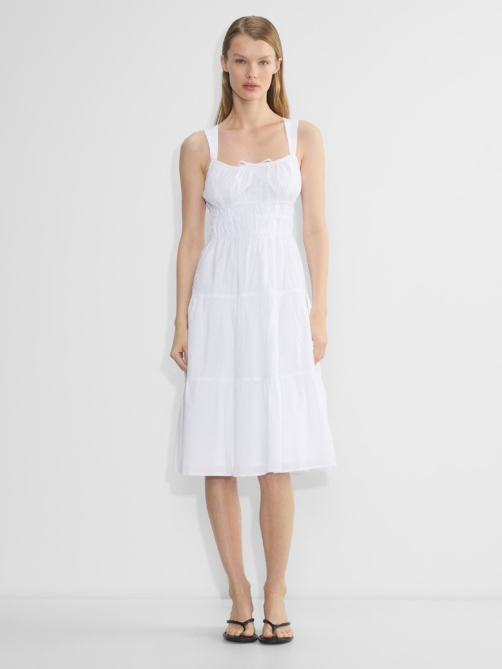 NWT Aritzia Sunday Best Martine Poplin Dress in Bright White